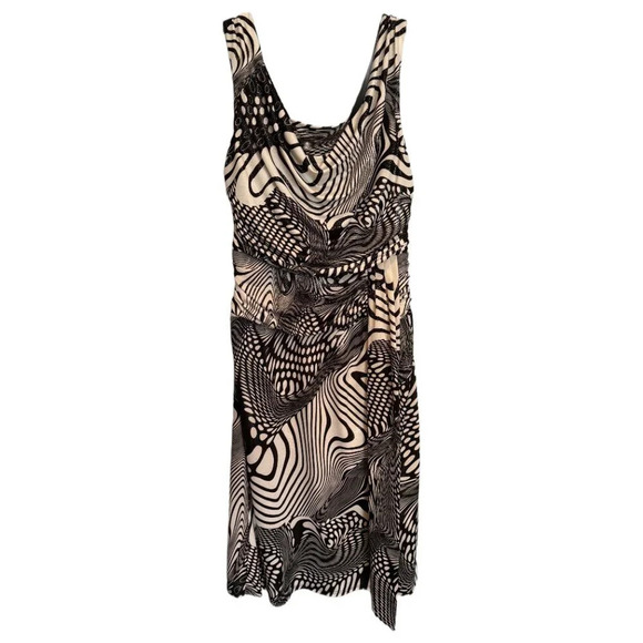 VTG Frank Lyman Dress Size 6 Funky Abstract Bold Psychedelic Artsy Y2K 90s Disco - Picture 1 of 12